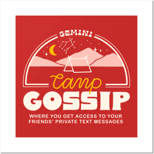 Gemini Camp Gossip Posters and Art